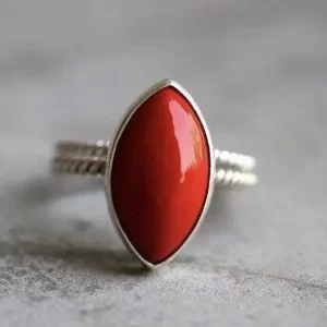 Anillo de coral en plata 925